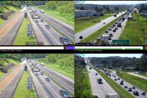 Imagens de monitoramento de rodovias na região dos Campos Gerais, no Paraná