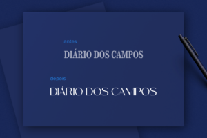 A antiga logo e a nova logo do Diário dos Campos