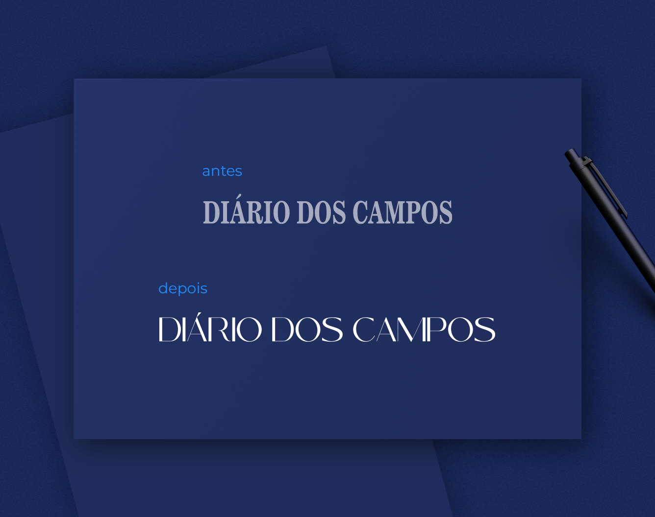 A antiga logo e a nova logo do Diário dos Campos