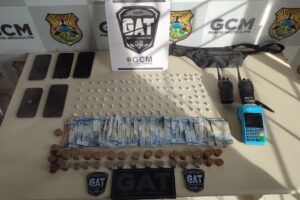 Drogas apreendidas durante ação da Guarda Civil Municipal de Ponta Grossa