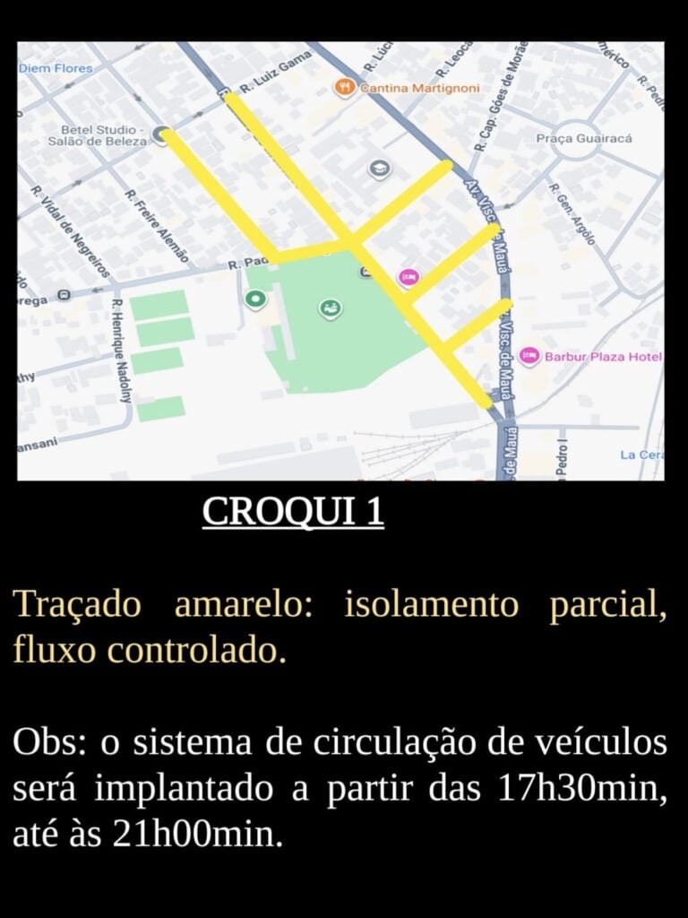 croqui bloqueio ruas