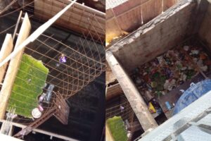 Lixo em construção do terminal