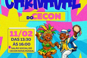 Divulgação de baile de carnaval do cecon nova rússia em PG
