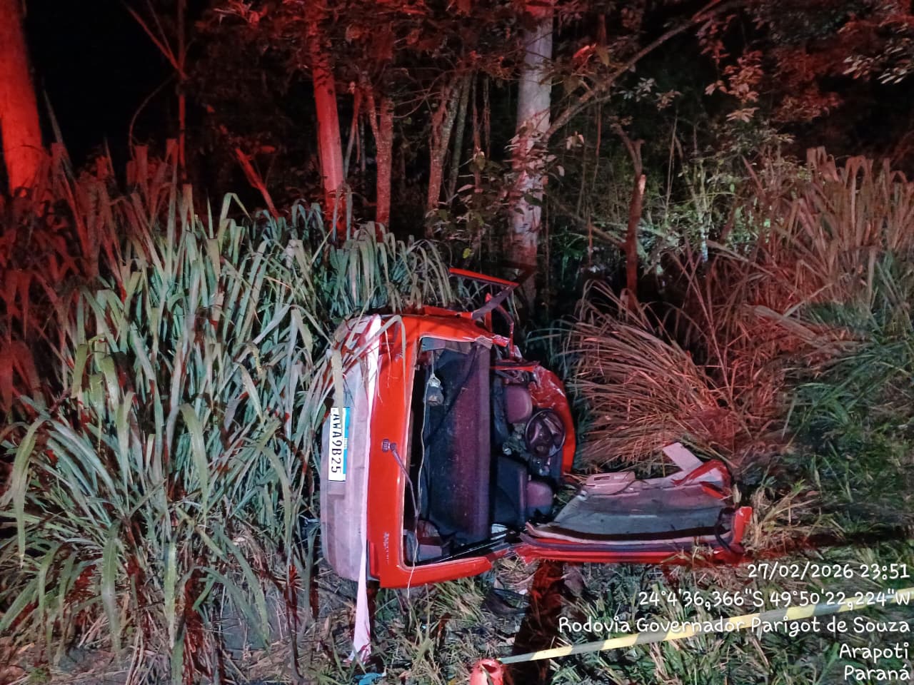 acidente fatal em Arapoti