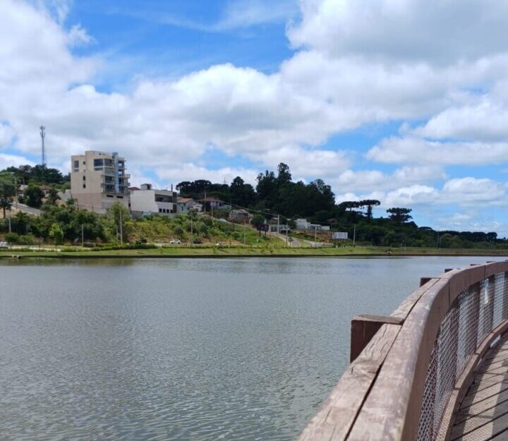 Foto do Lago de Olarias Ilustra a previsão do tempo