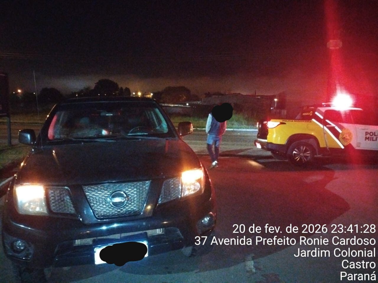 Local de acidente na PR-340