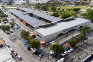 Vista aérea do Terminal Central de Ônibus de Ponta Grossa