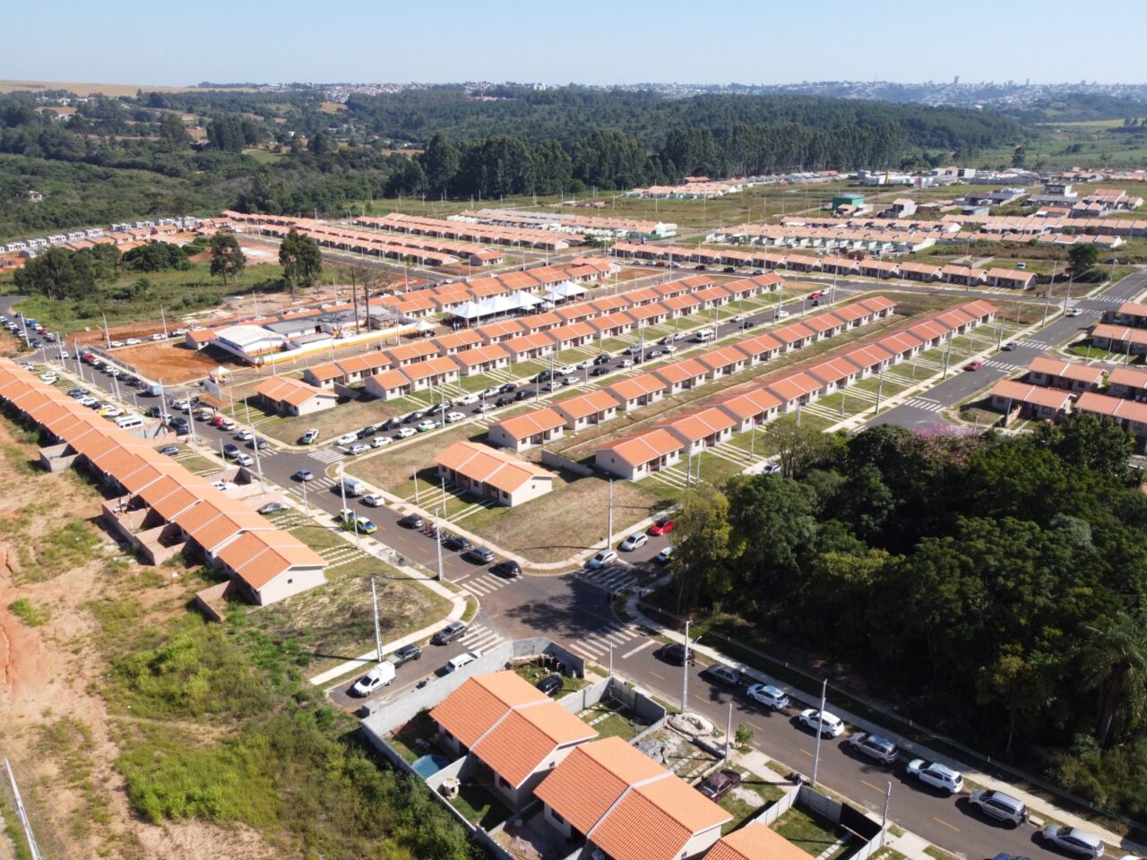 Vista do Campobello Gold, novo residencial da Colônia Dona Luiza, em Ponta Grossa