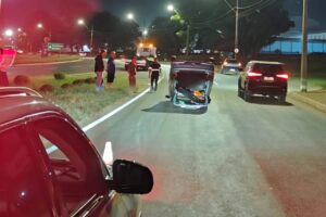 Capotamento na Avenida Visconde de Mauá