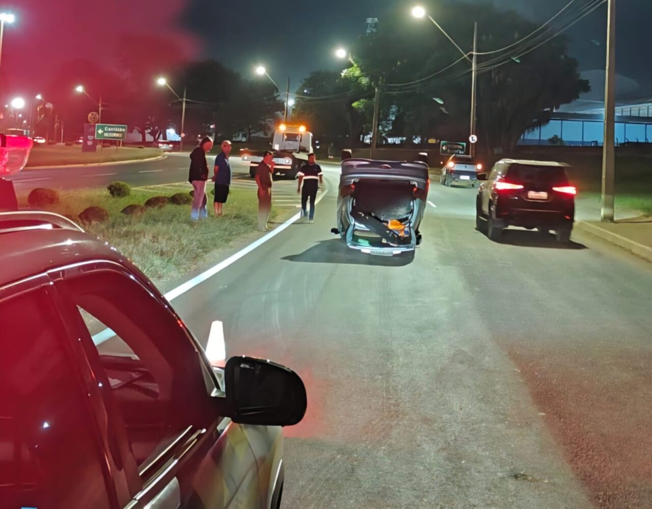 Capotamento na Avenida Visconde de Mauá