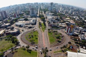 Drone da cidade de Cascavel, localizada na região oeste do Paraná.