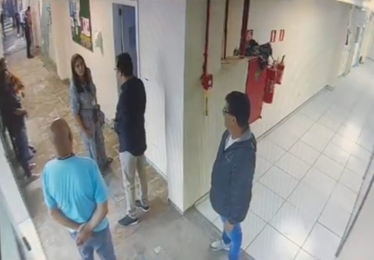 Imagem da camera de segurança da Camara de Ponta Grossa