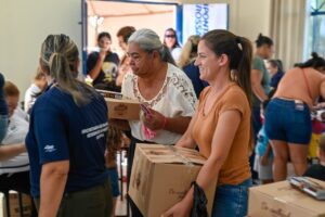 Familias atendidas na Páscoa Solidária