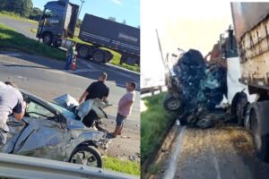Acidente proximo ao viaduto Santa Paula