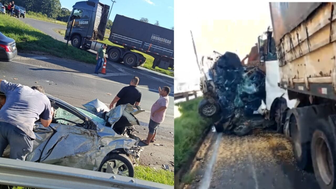 Acidente proximo ao viaduto Santa Paula