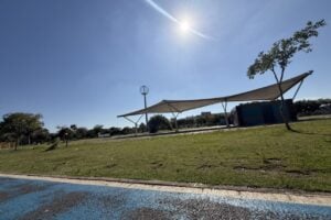 Foto do parque ambiental ilustra previsão do tempo