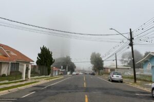 Neblina esconde PG em foto para previsão do tempo