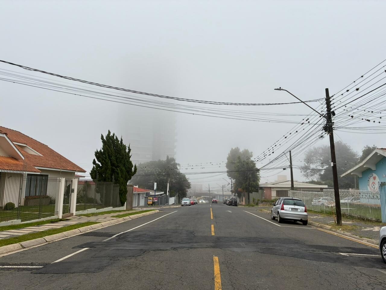 Neblina esconde PG em foto para previsão do tempo