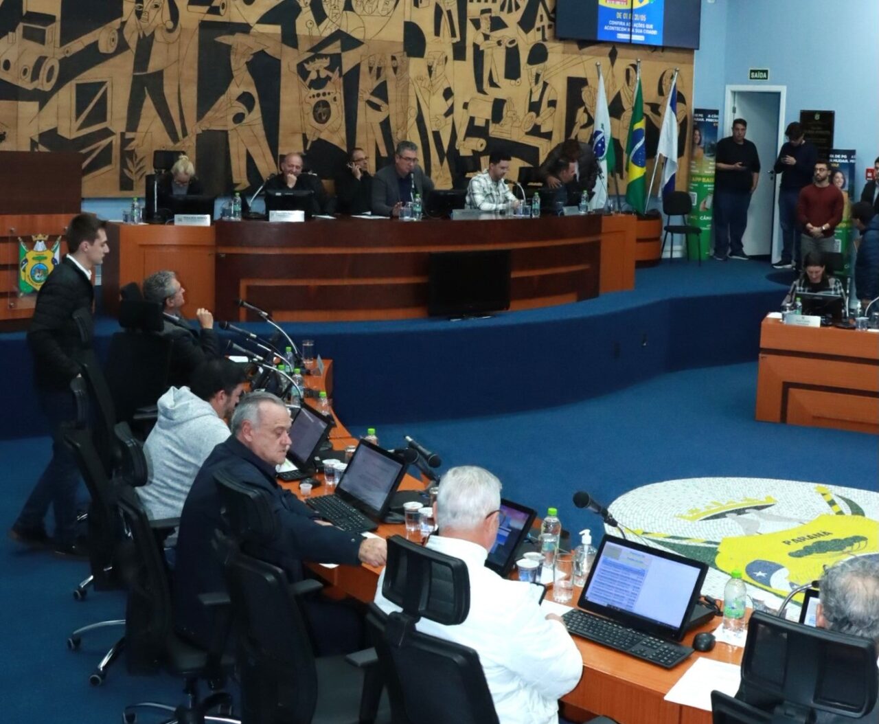 Foto do Plenário da Câmara de Ponta Grossa na segunda-feira, dia 11 de maio de 2026