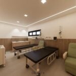 Projeção de como deve ficar a sala de atendimento em oncologia da Santa Casa de Ponta Gossa