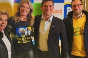 Elizabeth, Aline Sleutjes, Moro e Barros em evento em PG