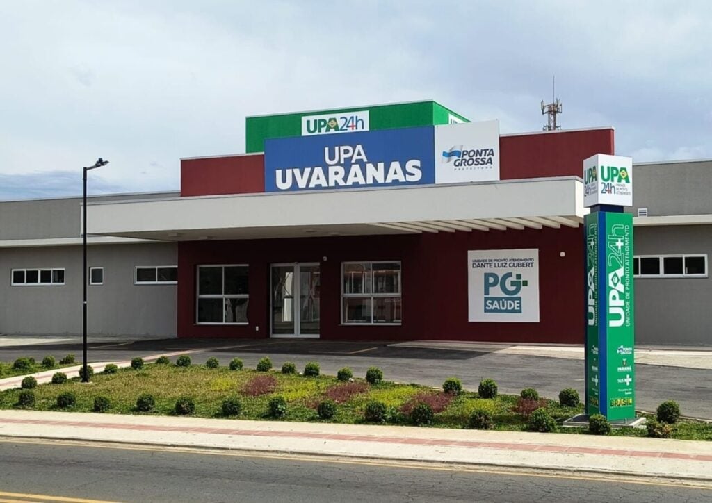 Fachada da Unidade de Pronto Atendimento (UPA) Uvaranas, em Ponta Grossa