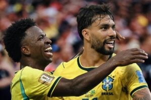 Vini junior e Paqueta Brasil x Miami Capa