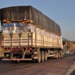 Rodovia com caminhão em carros