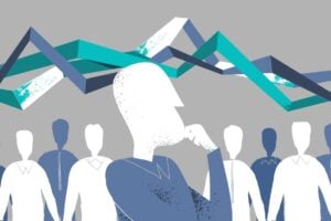 Imagem ilustrativa sobre gráficos e pessoas