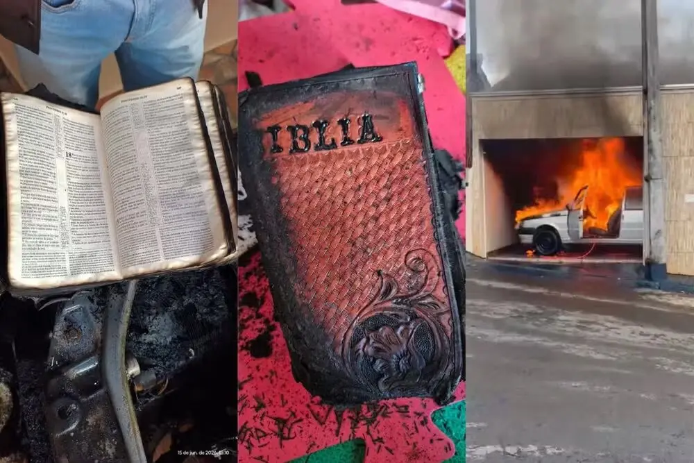 Bíblia após incêndio