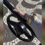 Praça sensorial de castro vandalizada