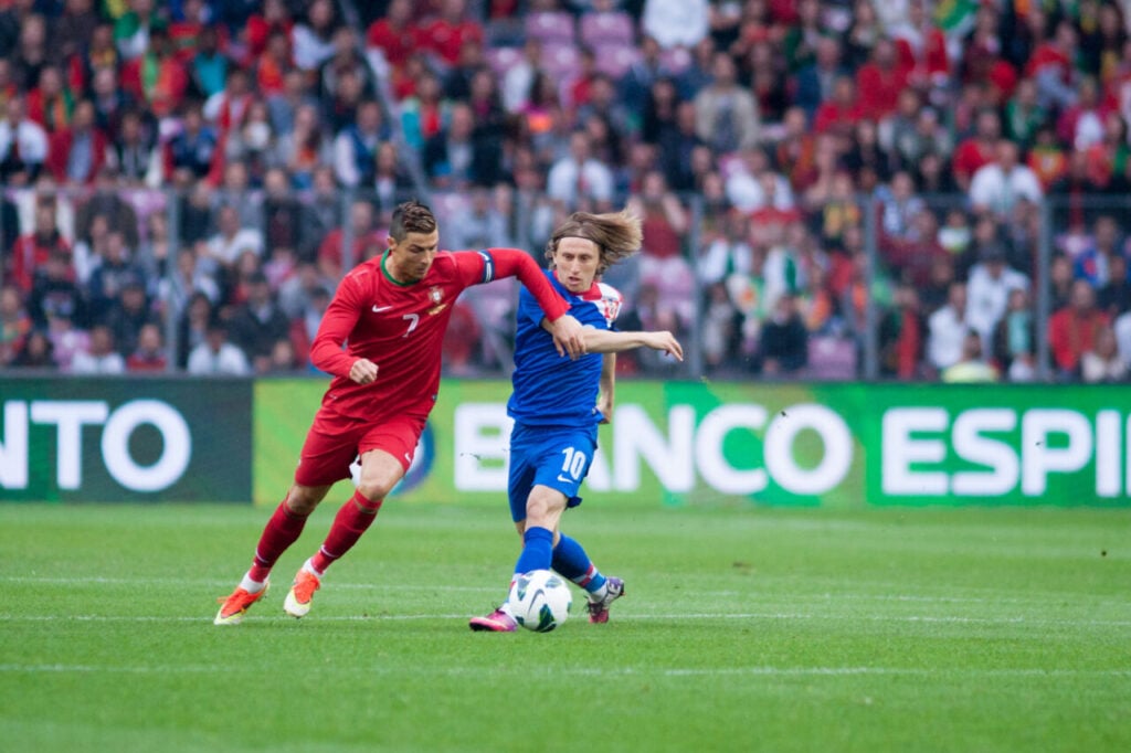 Cristiano Ronaldo (L), Luka Modric (R)