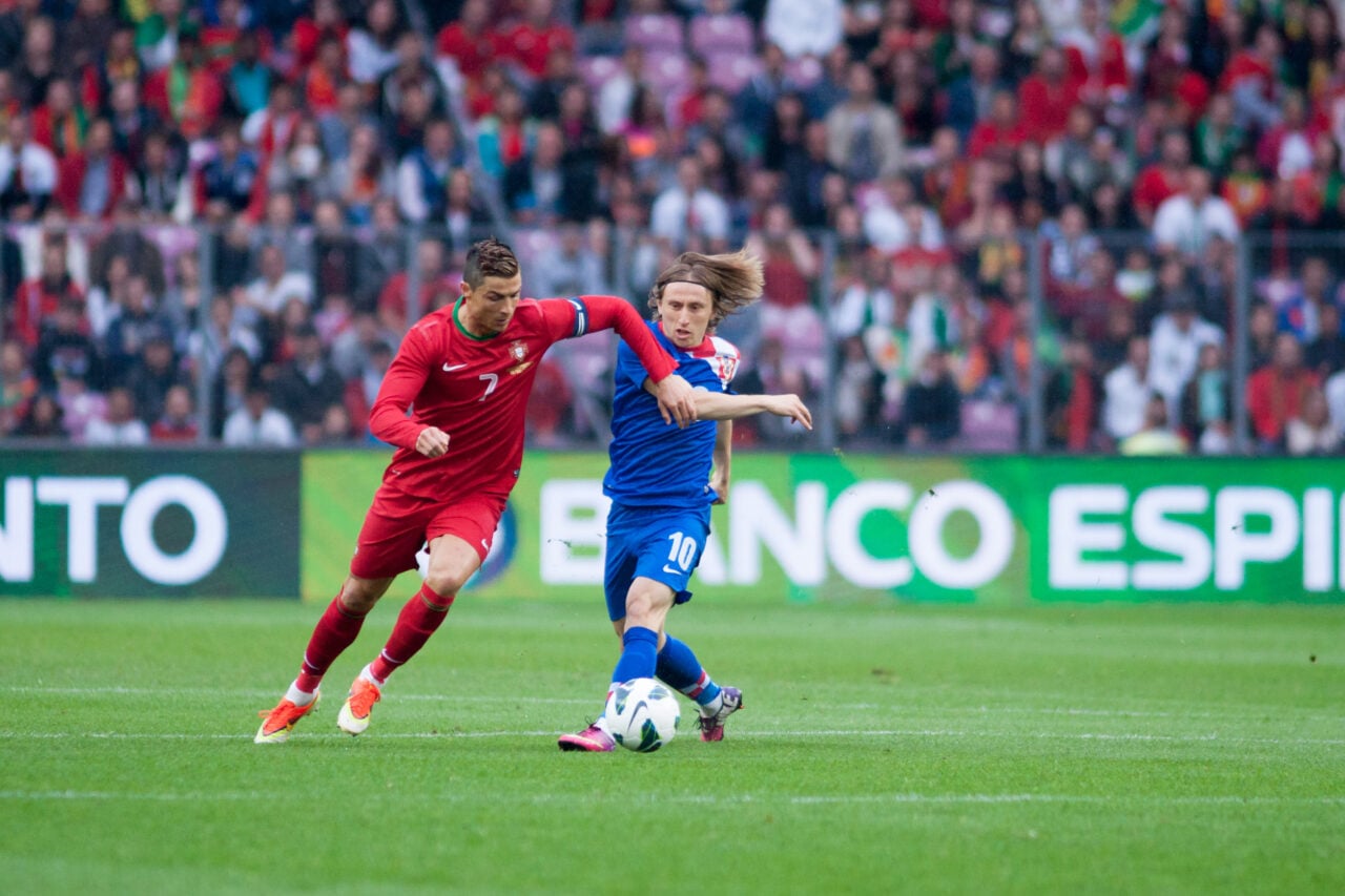 Cristiano Ronaldo (L), Luka Modric (R)