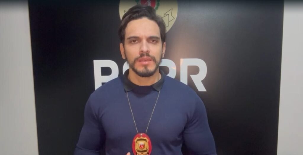 Delegado Wesley em vídeo que detalha crime sádico ocorrido no Neves, em Ponta Grossa