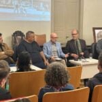 Roda de conversa no lançamento da exposição Campos de Memória: a Copa do Mundo de Ponta Grossa, sobre o futebol amador de PG.